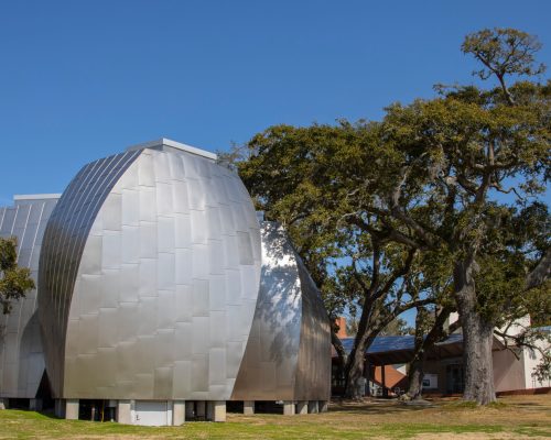 Biloxi, MS – February 18, 2022: The Ohr-O’Keefe Museum Of Art. The Ohr-O'Keefe Museum Of Art in Biloxi, MS designed by architect Frank Gehry.